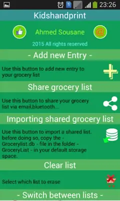 Grocery list android App screenshot 2